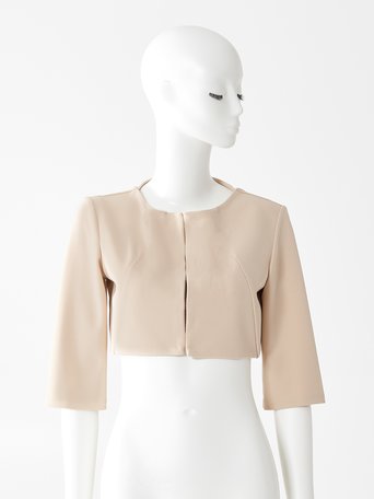 Crêpe Shrug Jacket Beige - CFC0073477003B101